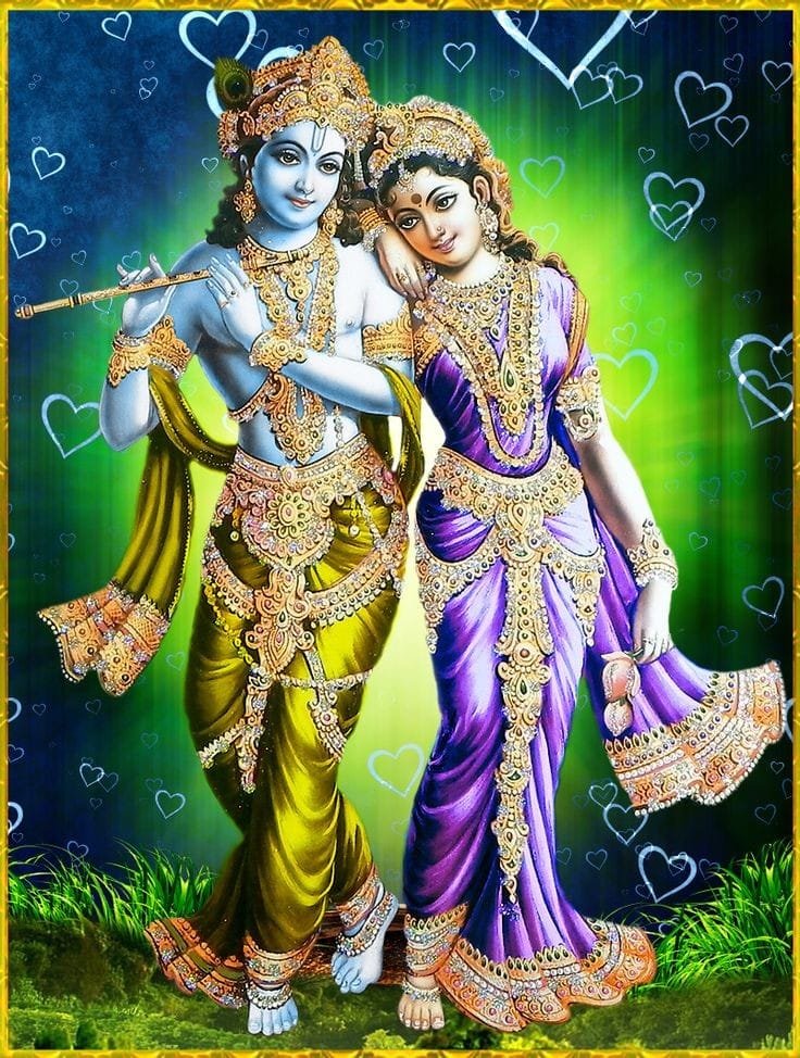 krishna radha images cartoon