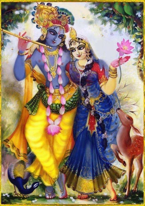 good morning krishna radha image