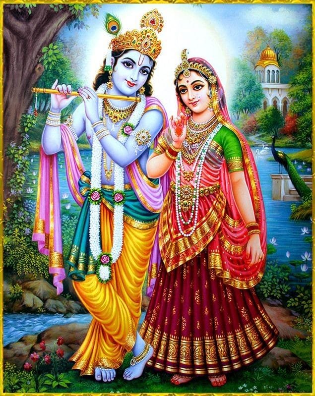 radha krishna images morning