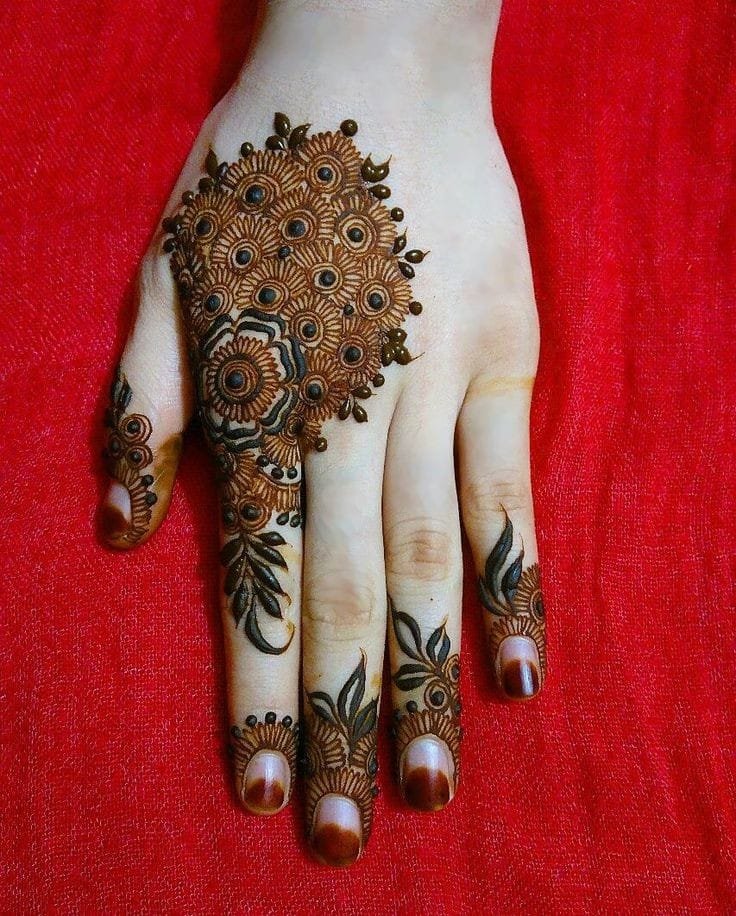 mehandi design back