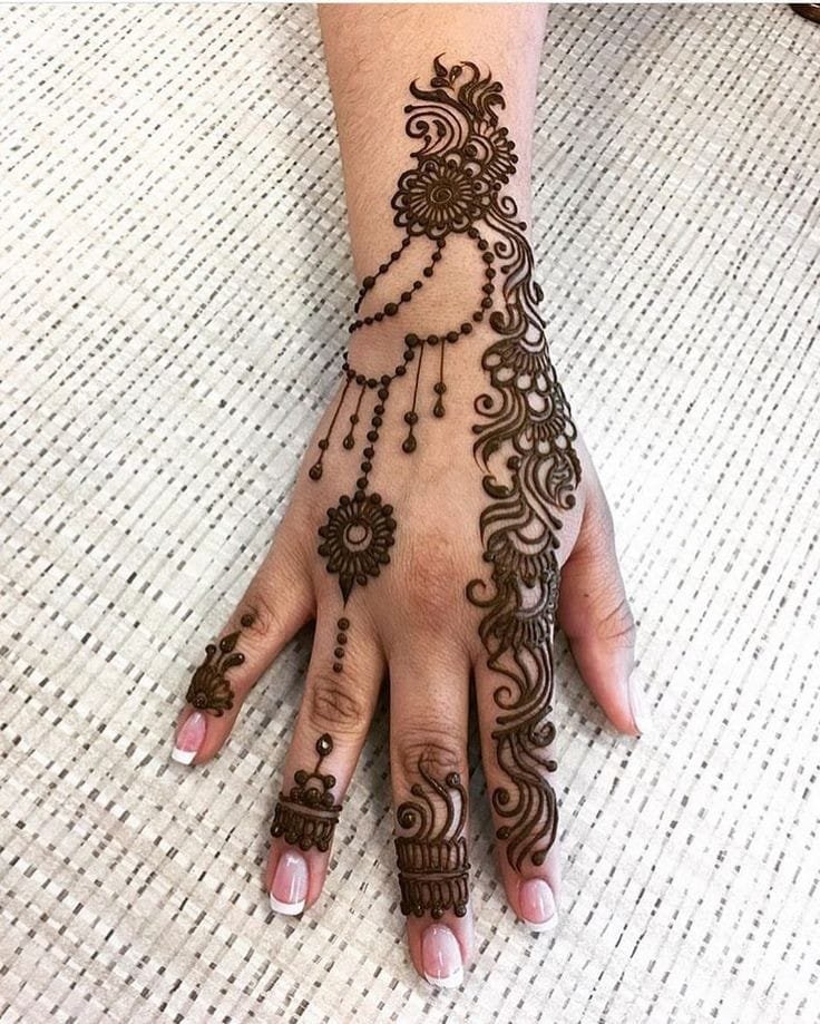 mehandi design back