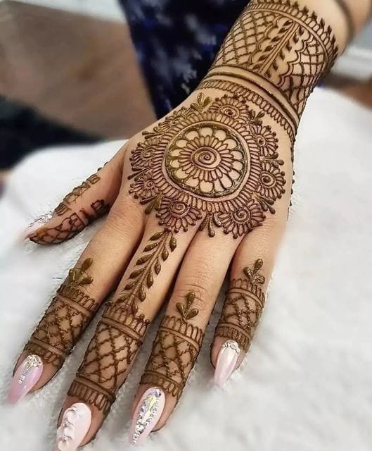 mehndi design easy and beautiful back hand