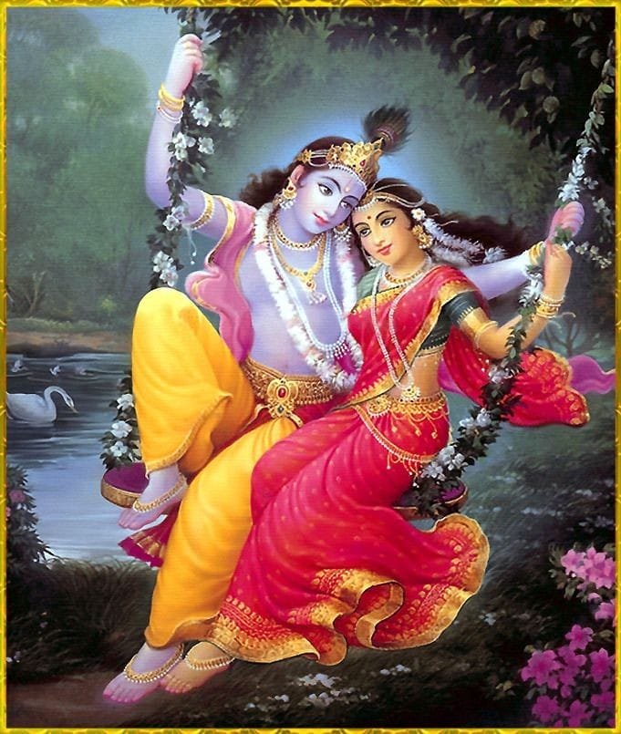 radha krishna jhula images