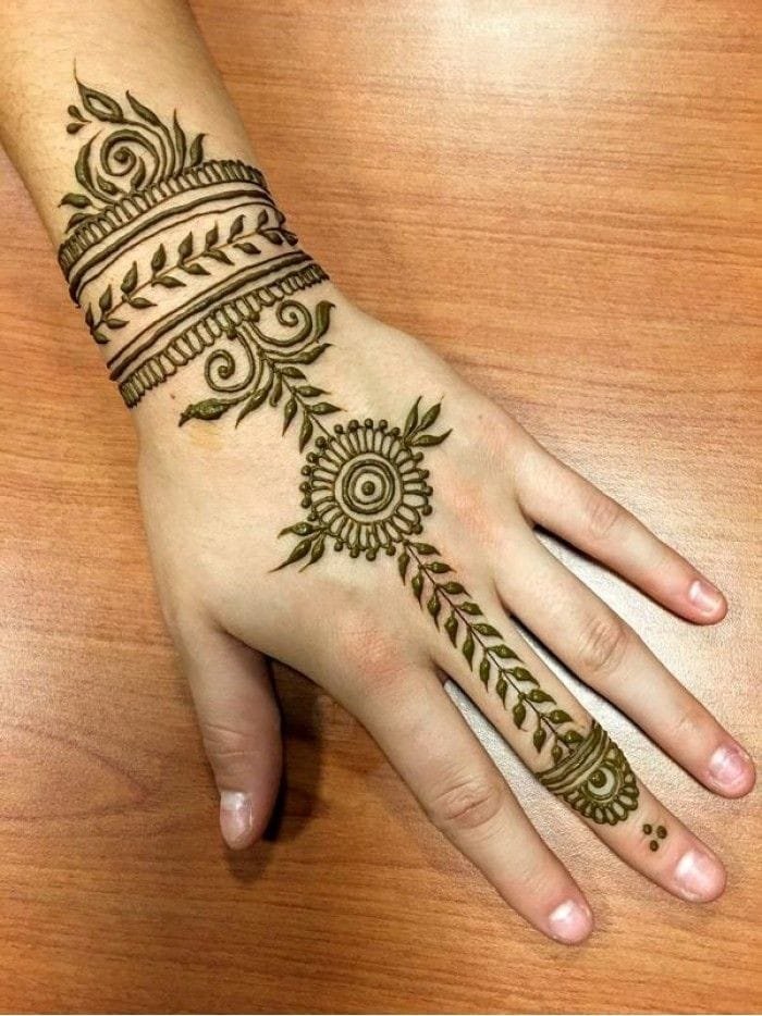 flower mehandi design