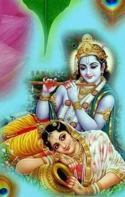 radha krishna green image