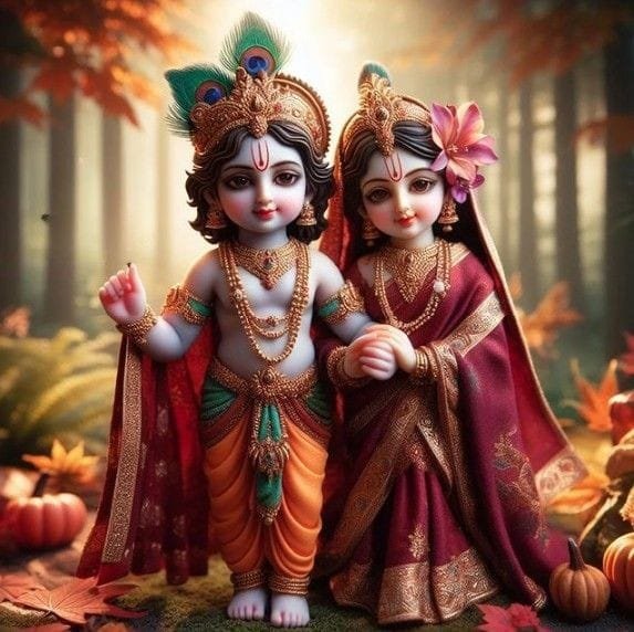 cute radha krishna dp for whatsapp