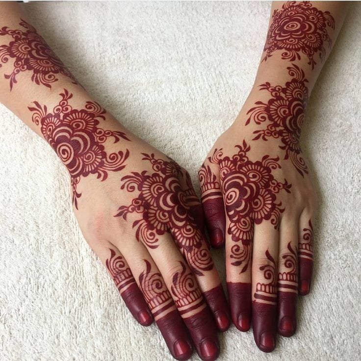 full hand mehandi design