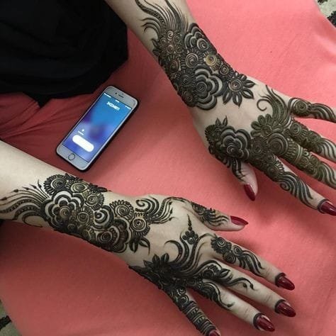 full hand mehandi design