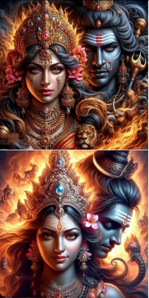 shiv parvati photo animated