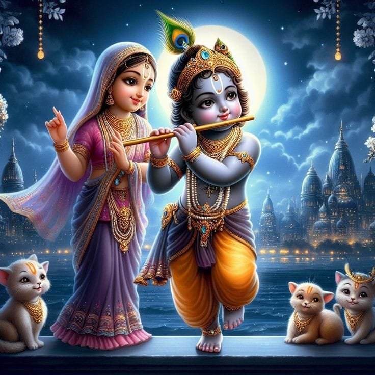 aesthetic radha krishna dp