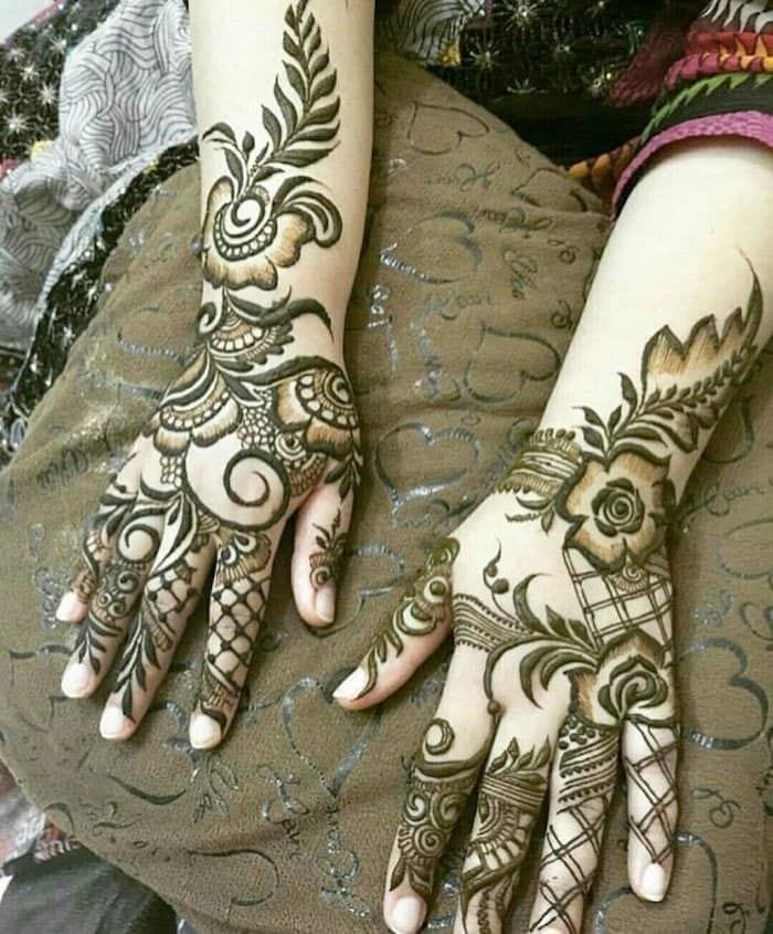 mehandi design simple back hand