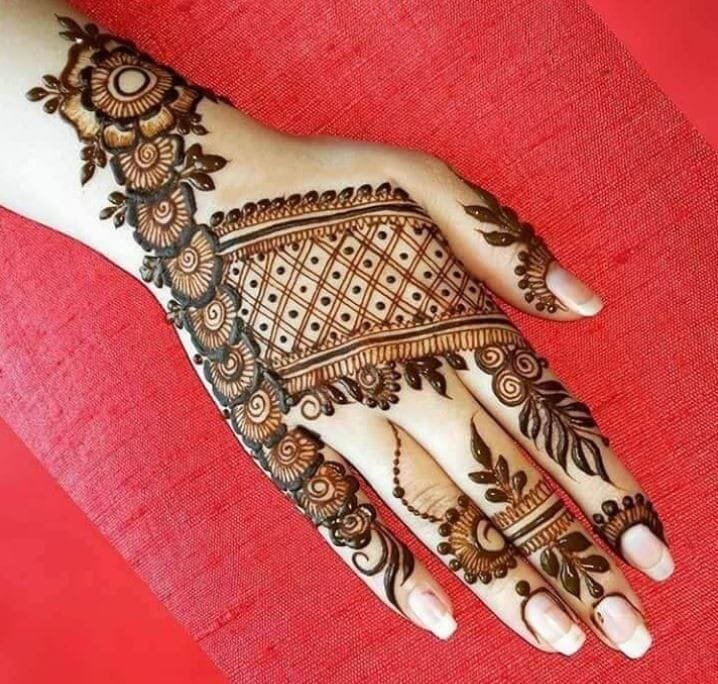 mehndi design arabic front hand