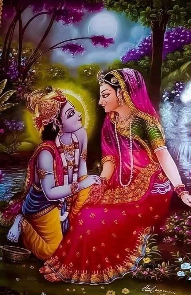 good evening radha krishna image