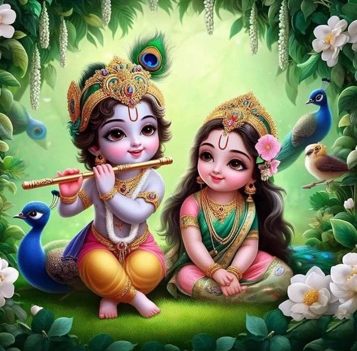 radha krishna dp cute baby