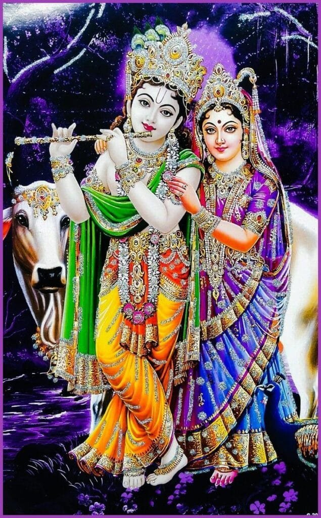 radha krishna image drawing