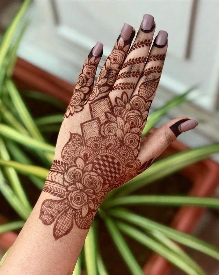 mehndi design easy and beautiful back hand