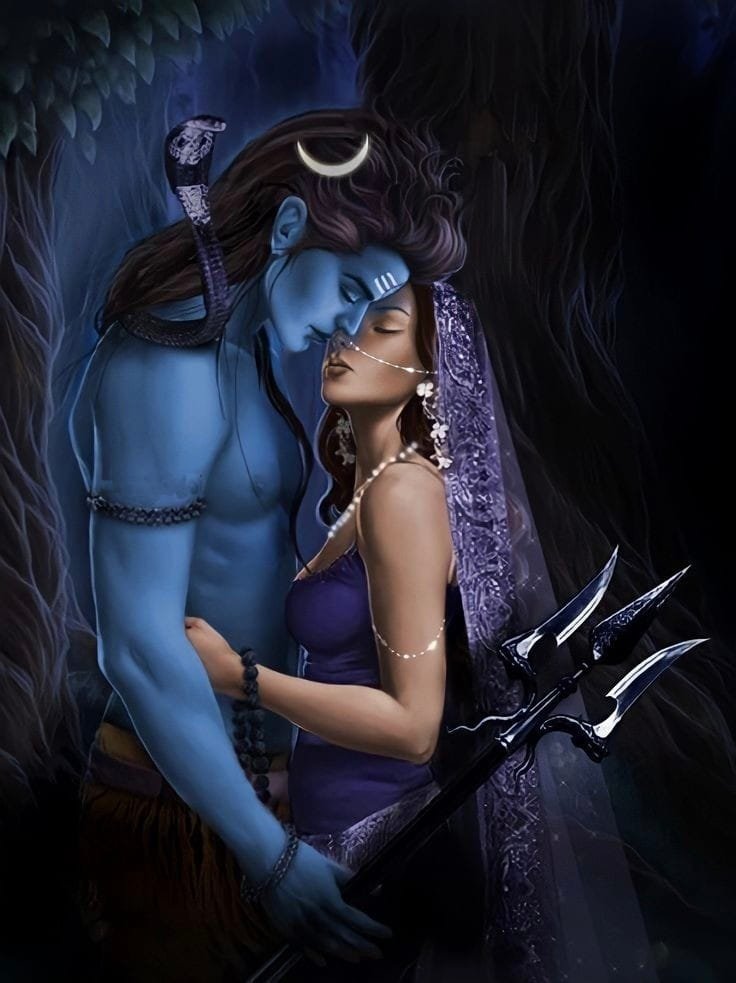 shiv parvati images art