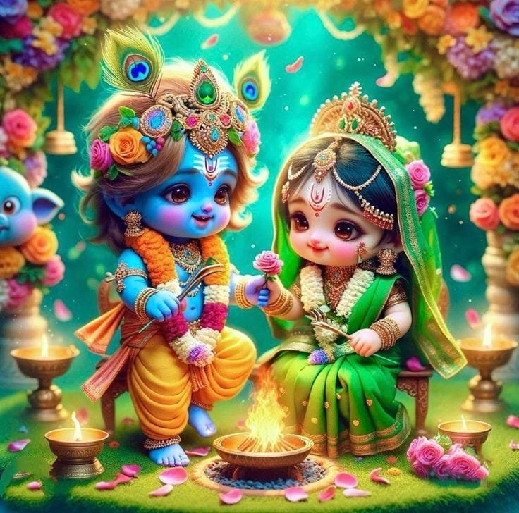 cute radha krishna dp for whatsapp