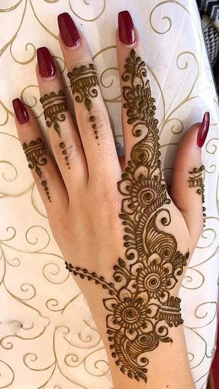 mehndi design easy and beautiful back hand