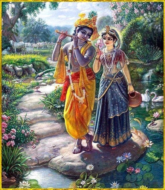 radha krishna image cartoon