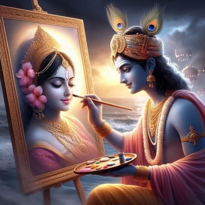 radha krishna animated images for dp