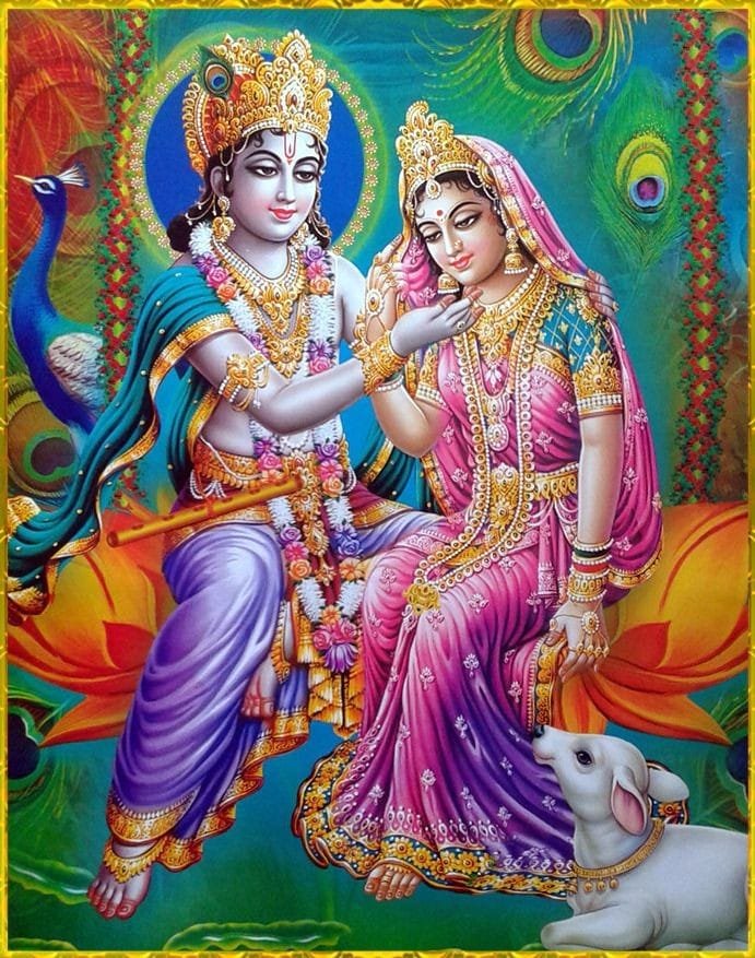 radha krishna image black