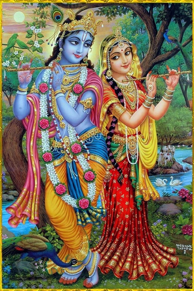 image of lord krishna and radha