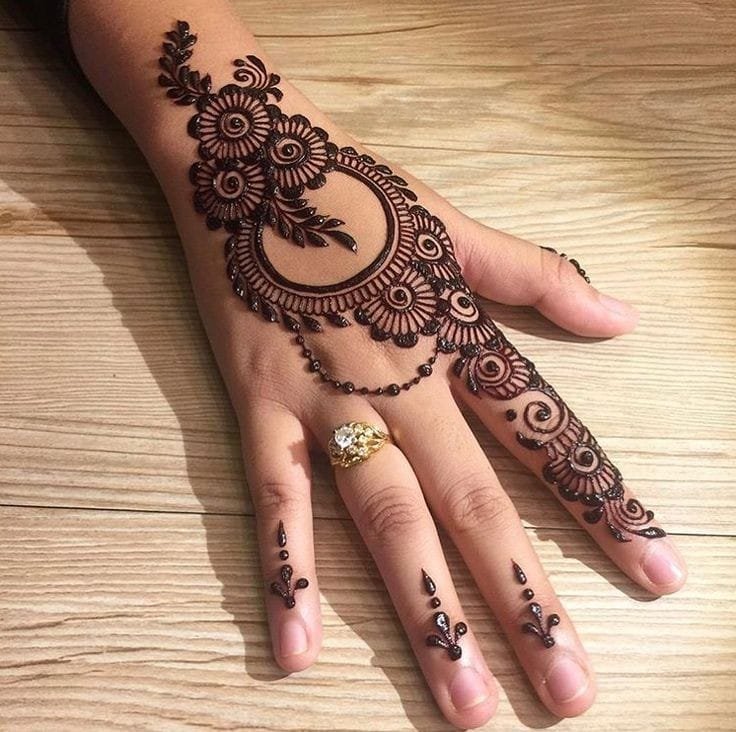 mehndi design easy and beautiful back hand