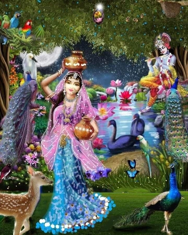 real radha krishna image