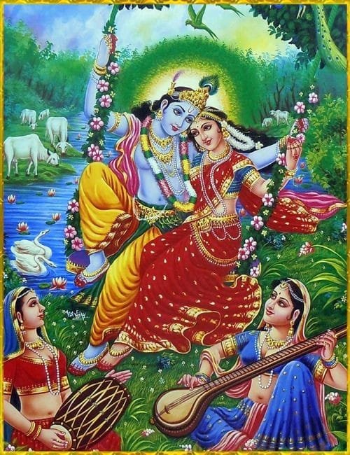 radha krishna art