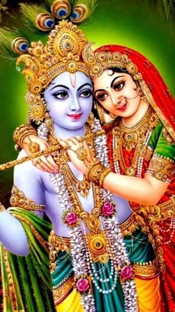 good night radha krishna image