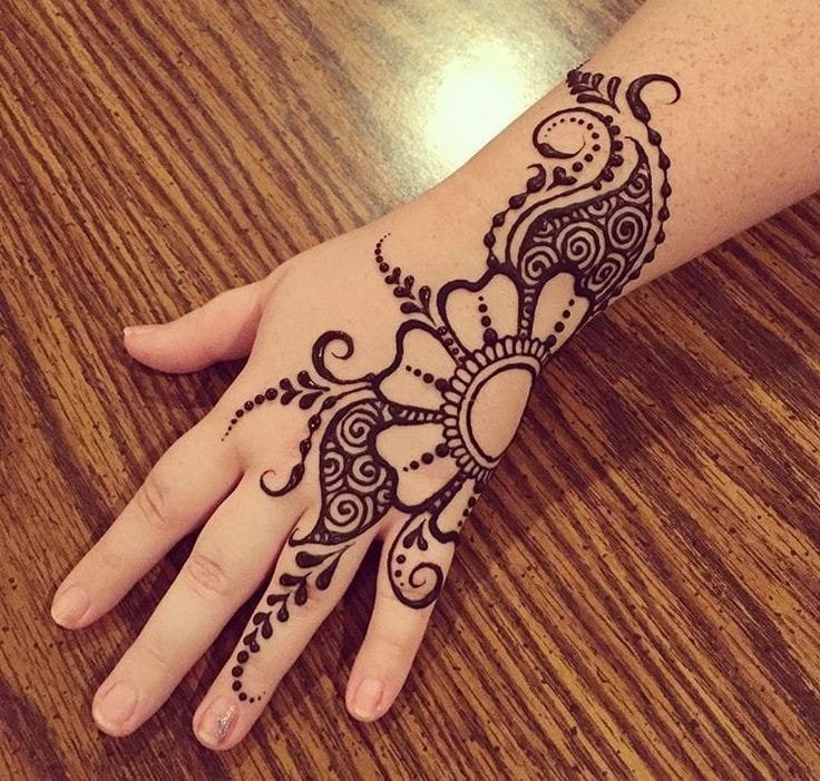 mehndi design easy and beautiful back hand