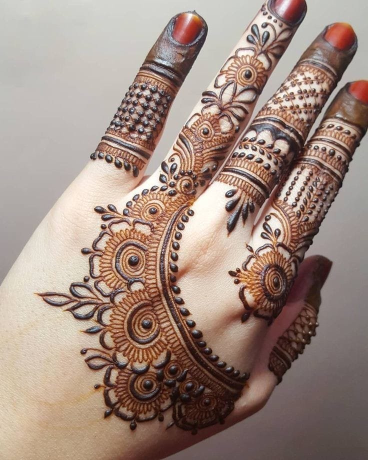 finger mehandi design