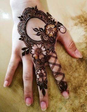 mehndi design back side simple