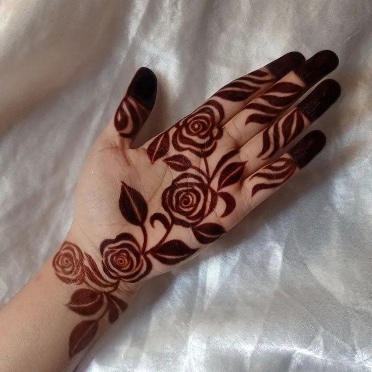 mehndi design back side simple