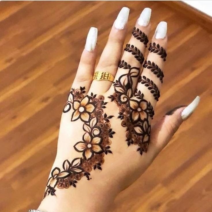 mehndi design easy and beautiful back hand