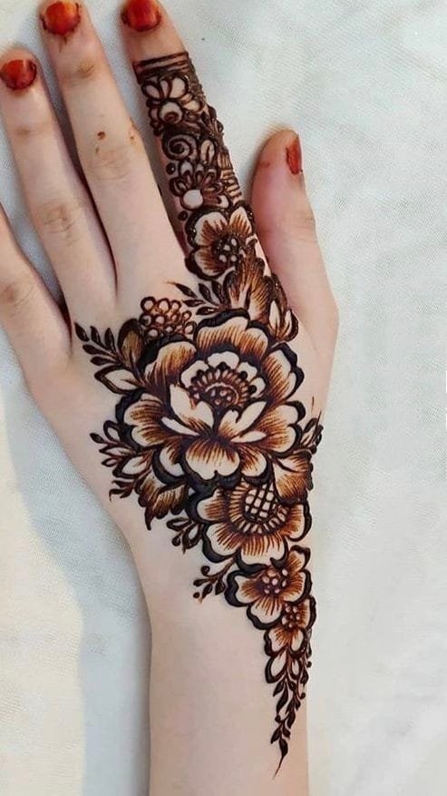 back hand mehndi design 