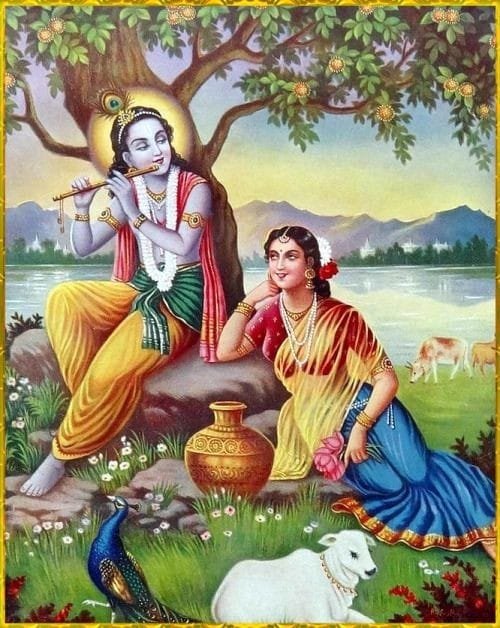 krishna radha photo drawing