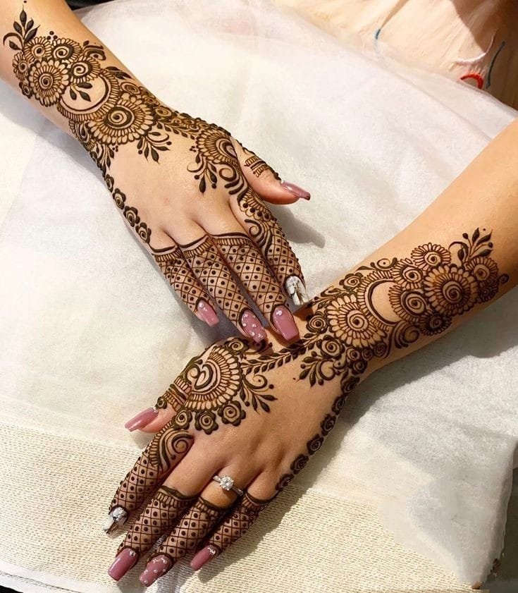 mehndi design easy and beautiful back hand