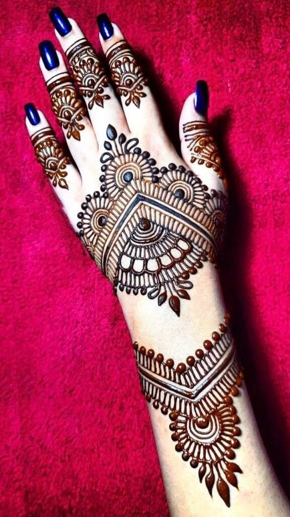 mehndi design easy front hand