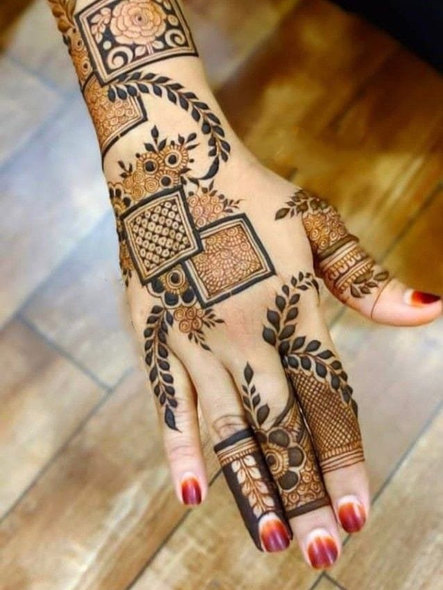 mehndi design easy front hand