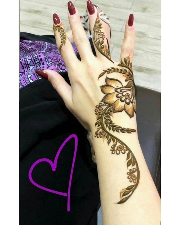 indo arabic mehndi design