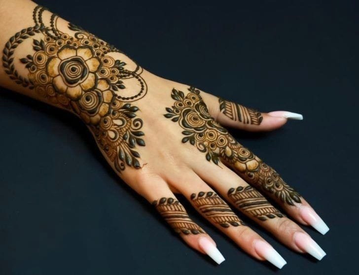 instagram mehndi design back hand