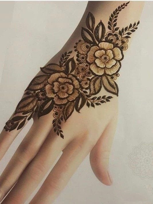 mehndi design easy front hand