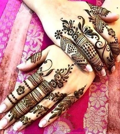 half mehndi design