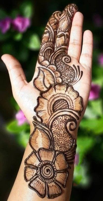 indo arabic mehndi design