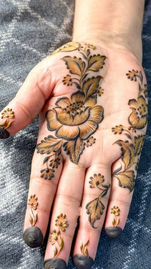 indo arabic mehndi design