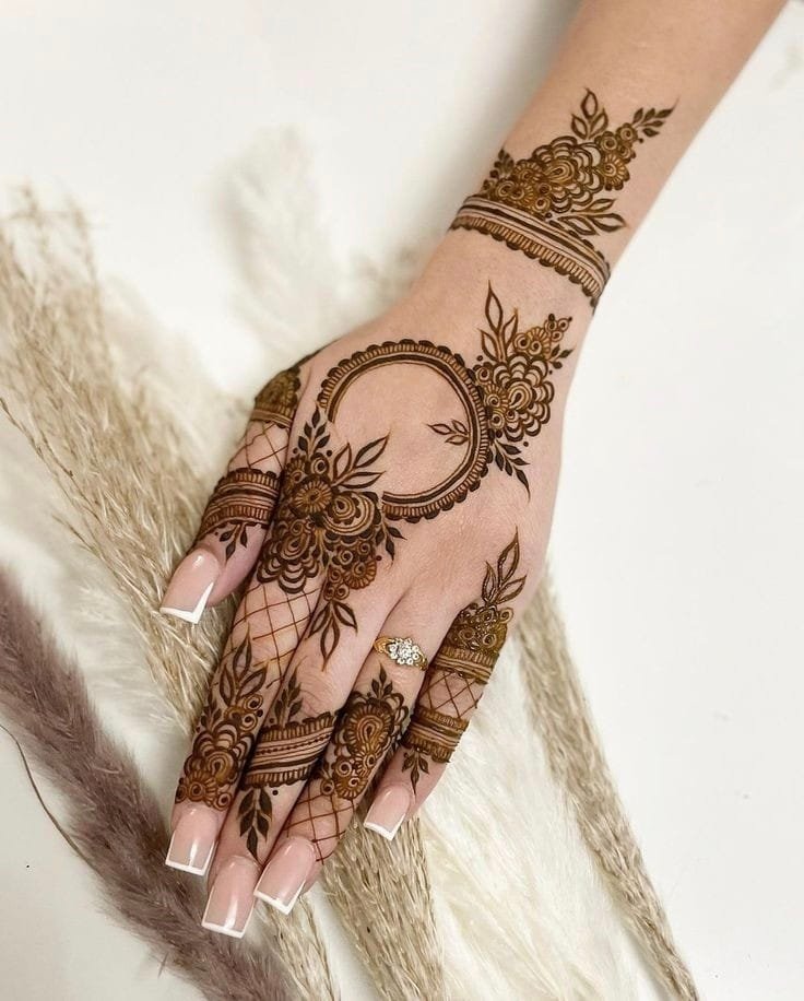 mehndi design easy front hand