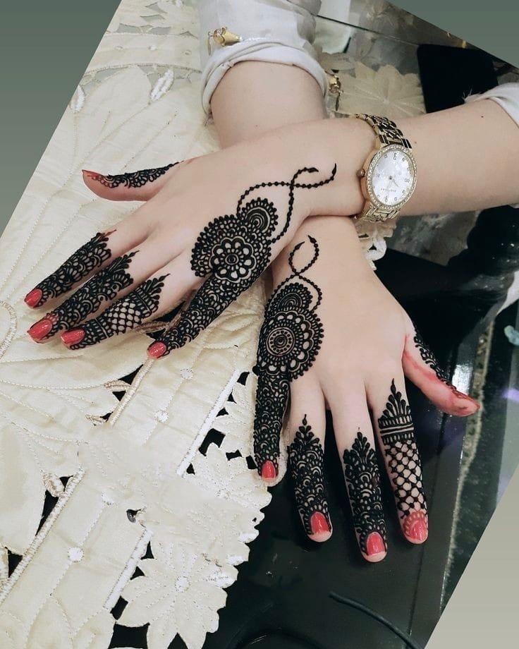 mehndi design easy front hand