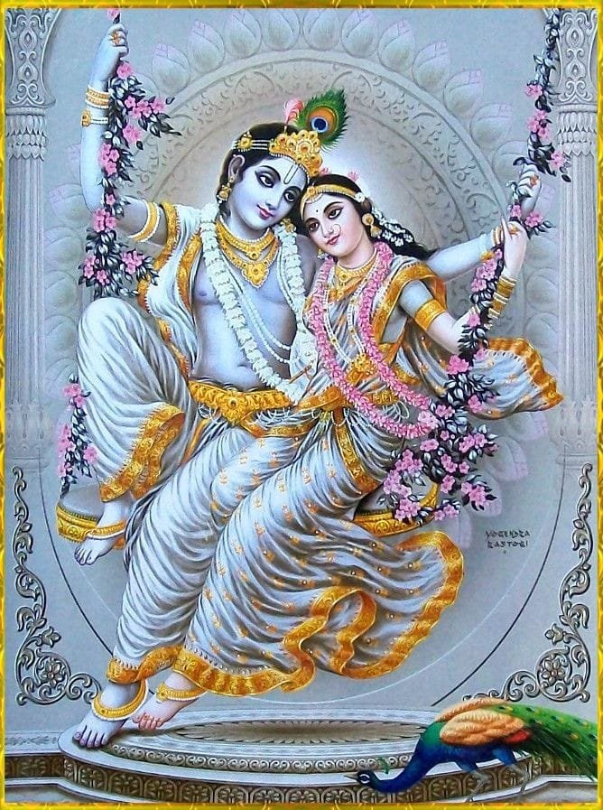 radha krishna cute image